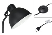 Lampada da terra in metallo nero, piantana mod. Manhattan FL10MAME