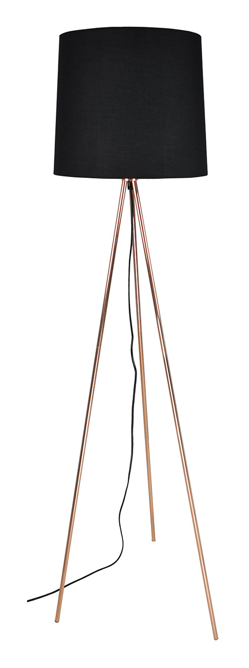 Lampada da terra con treppiede in metallo color oro rosa, piantana mod. Michelle FL23MIPM