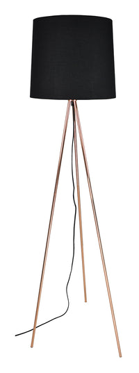 Lampada da terra con treppiede in metallo color oro rosa, piantana mod. Michelle FL23MIPM