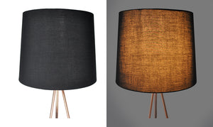 Lampada da terra con treppiede in metallo color oro rosa, piantana mod. Michelle FL23MIPM