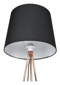 Lampada da terra con treppiede in metallo color oro rosa, piantana mod. Michelle FL23MIPM