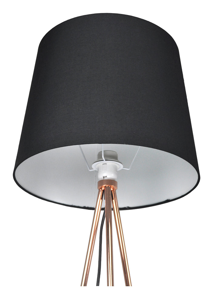 Lampada da terra con treppiede in metallo color oro rosa, piantana mod. Michelle FL23MIPM