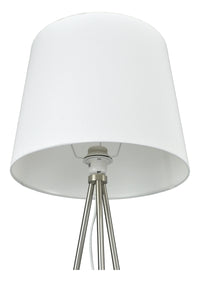 Lampada da terra con treppiede in metallo argentato, piantana mod. Michelle FL24MIPM