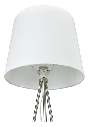Lampada da terra con treppiede in metallo argentato, piantana mod. Michelle FL24MIPM