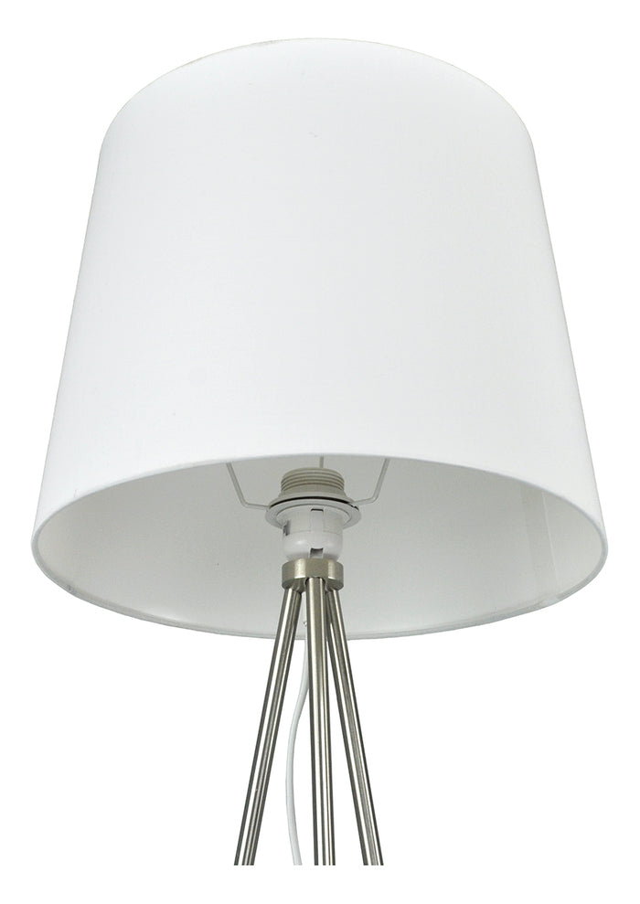 Lampada da terra con treppiede in metallo argentato, piantana mod. Michelle FL24MIPM
