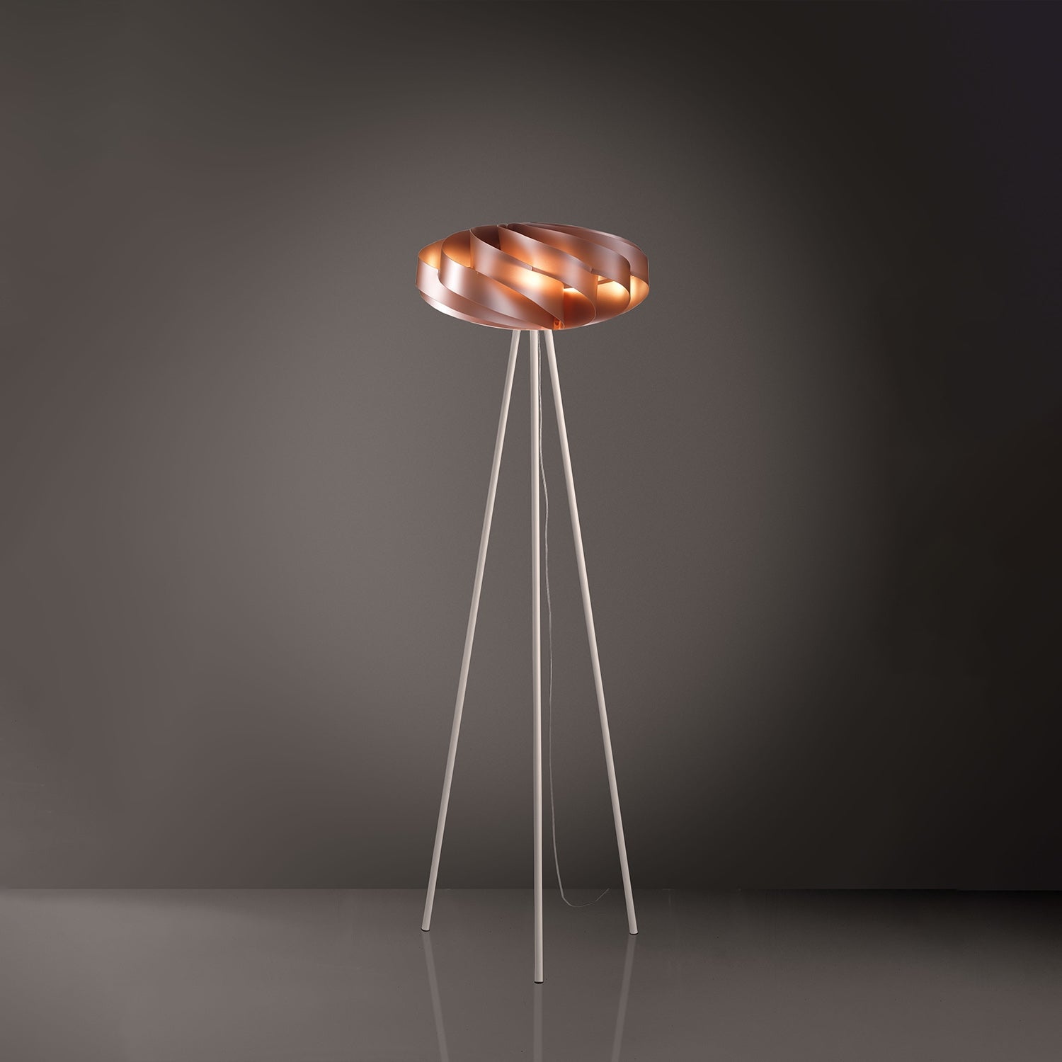 Piantana Moderna Flat Polilux ® Rame E Metallo 1 Luce E27