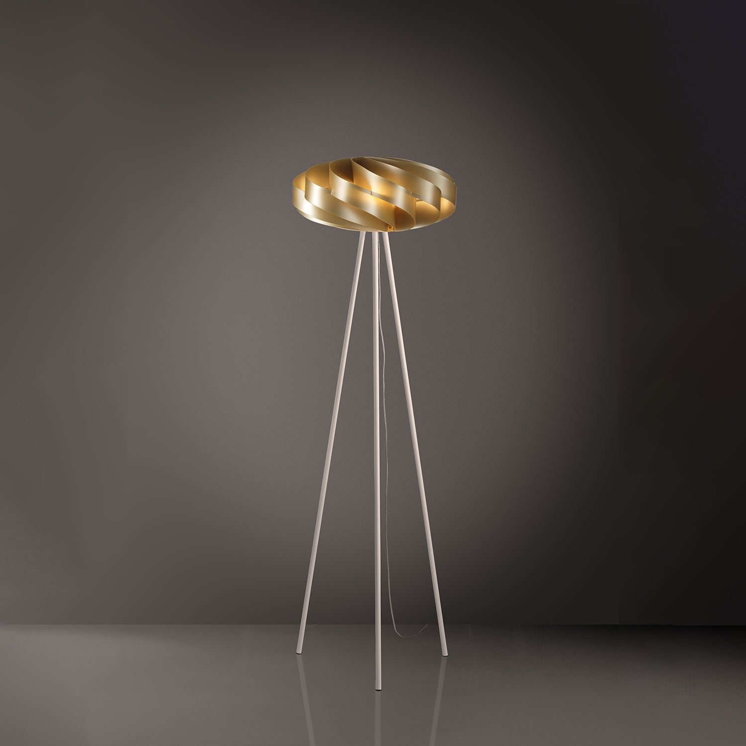 Piantana Moderna Flat Polilux ® New Gold E Metallo 1 Luce E27