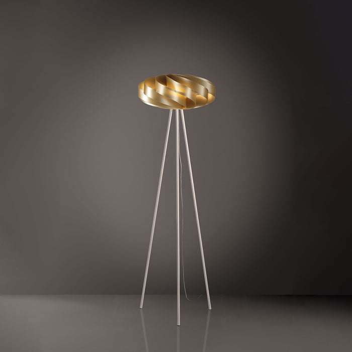 Piantana Moderna Flat Polilux ® New Gold E Metallo 1 Luce E27