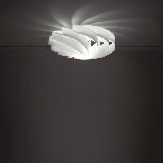 Plafoniera Moderna Flat Polilux ® Bianco 1 Luce E27