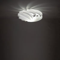 Plafoniera Moderna Flat Polilux ® Bianco 1 Luce E27 D50Cm
