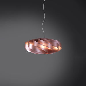 Sospensione Moderna Flat Polilux ® Pink Metal E Metallo Cromo 1 Luce E27