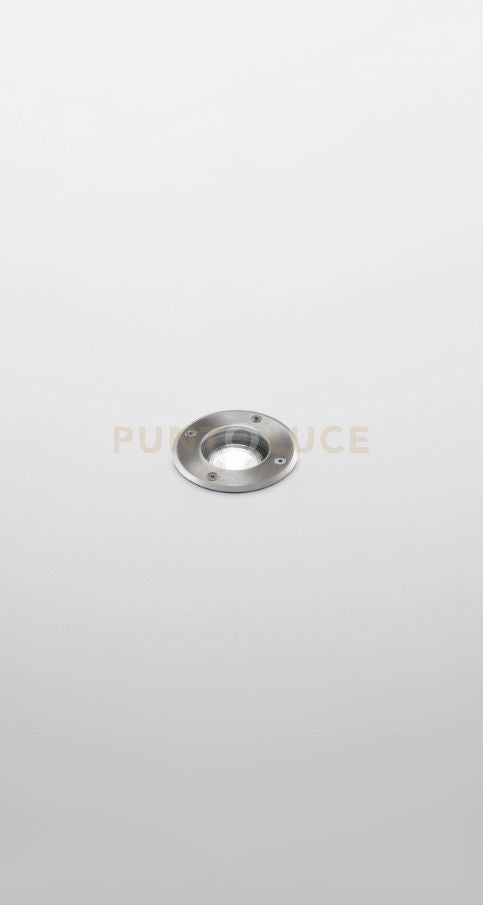 FLOOR ROUND SEGNAPASSO D.11CM ATTACCO GU10 IP67 CROMO IN ACCIAO E ALLUMINIO