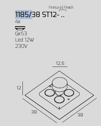 FLOPPY BIANCO CON STAFFA DI FISSAGGIO E COPRIBASE 1185-38 ST12-BI