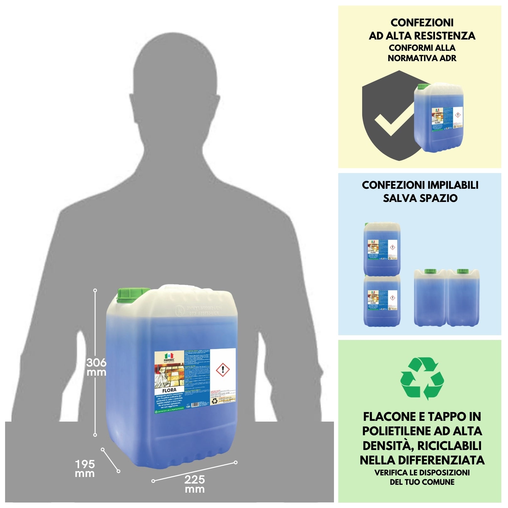 Pulizia pavimenti FLORA   10LT
