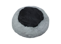 Cuccia Cane Gatto Cuscino Peloso Morbido Peluches Caldo Rotondo Ciambella Animali Fluffy - Grande - Grigio Chiaro