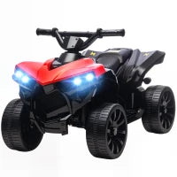 Quad Elettrico per Bambini ATV con Batteria Ricaricabile 6V, Fari LED e Musica, Età 3-8 Anni, Rosso