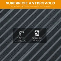 Rampa per Sedia a Rotelle Pieghevole in Alluminio con Deflettori e Adesivi, 91x73.6x5.1 cm, Nero