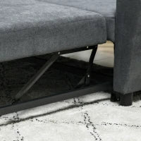 Divano Letto Clic Clac con Schienale Regolabile su 3 Livelli, in Tessuto Effetto Velluto, 148x87x88 cm, Grigio