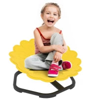 Sedia girevole sensoriale per bambini, sedile girevole per l'allenamento dell'equilibrio e della coordinazione, giallo