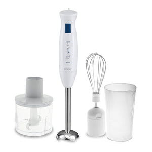 FRULLATORE A IMMERSIONE
CON TRITACARNE ASTA E
TAZZA DI MISURA