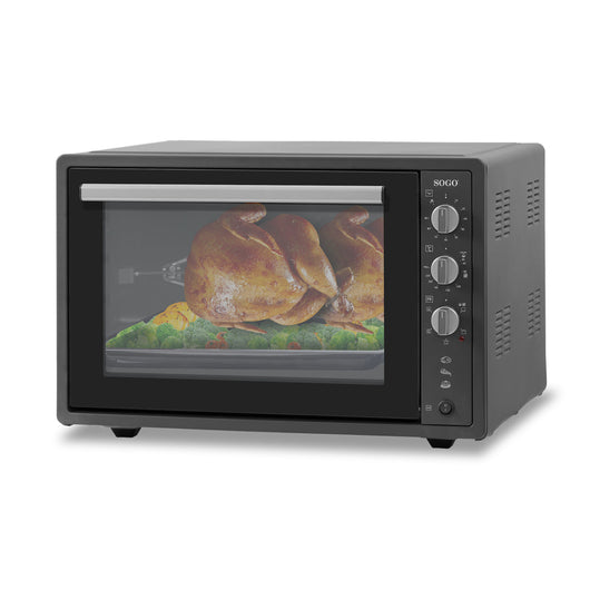 Forno Elettrico Grigio-Nero con 6 Funzioni di Cottura e Porta a Doppio Vetro 70L  1840W