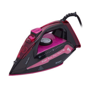 Ferro Da Stiro A Vapore Professionale in Ceramica 0,30L  2800W  Nero/Porpora