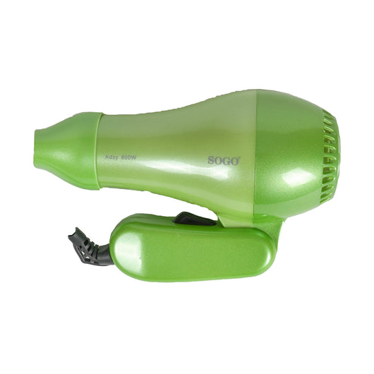 Asciugacapelli Pieghevole con Concentratore  800W  Verde