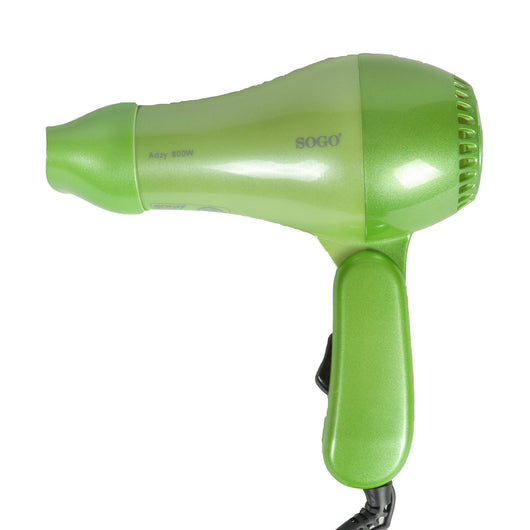 Asciugacapelli Pieghevole con Concentratore  800W  Verde