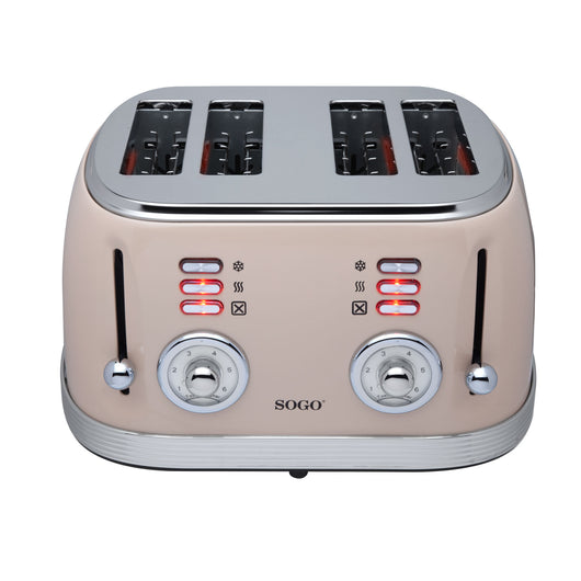 Tostapane Retrò a 4 Fette  Colore Beige  1500W