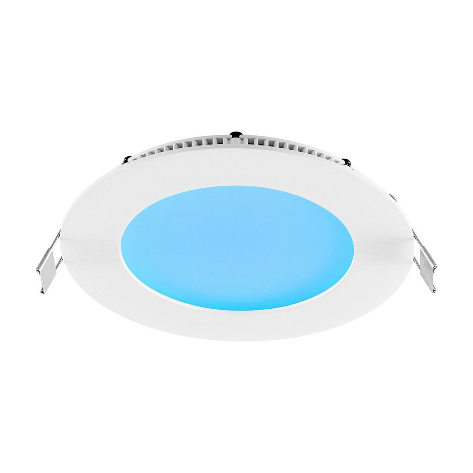 Faretto LED incasso pannello tondo slim DMX RGB multicolore luce calda 24V impermeabile cromoterapia box doccia bagno 12W foro 125mm