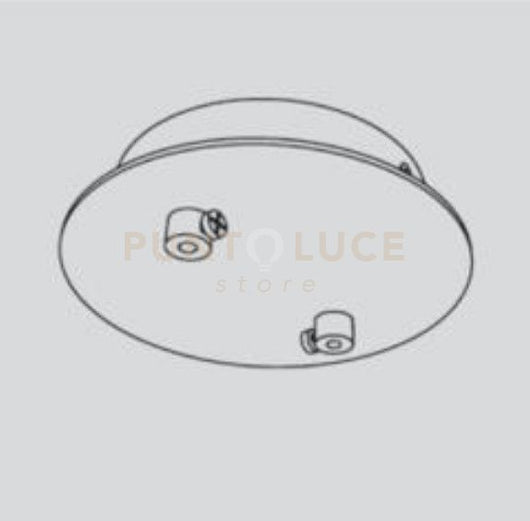 FOCUS-B2 Base per sospensione Focus colore nero opaco in metallo 2 luci