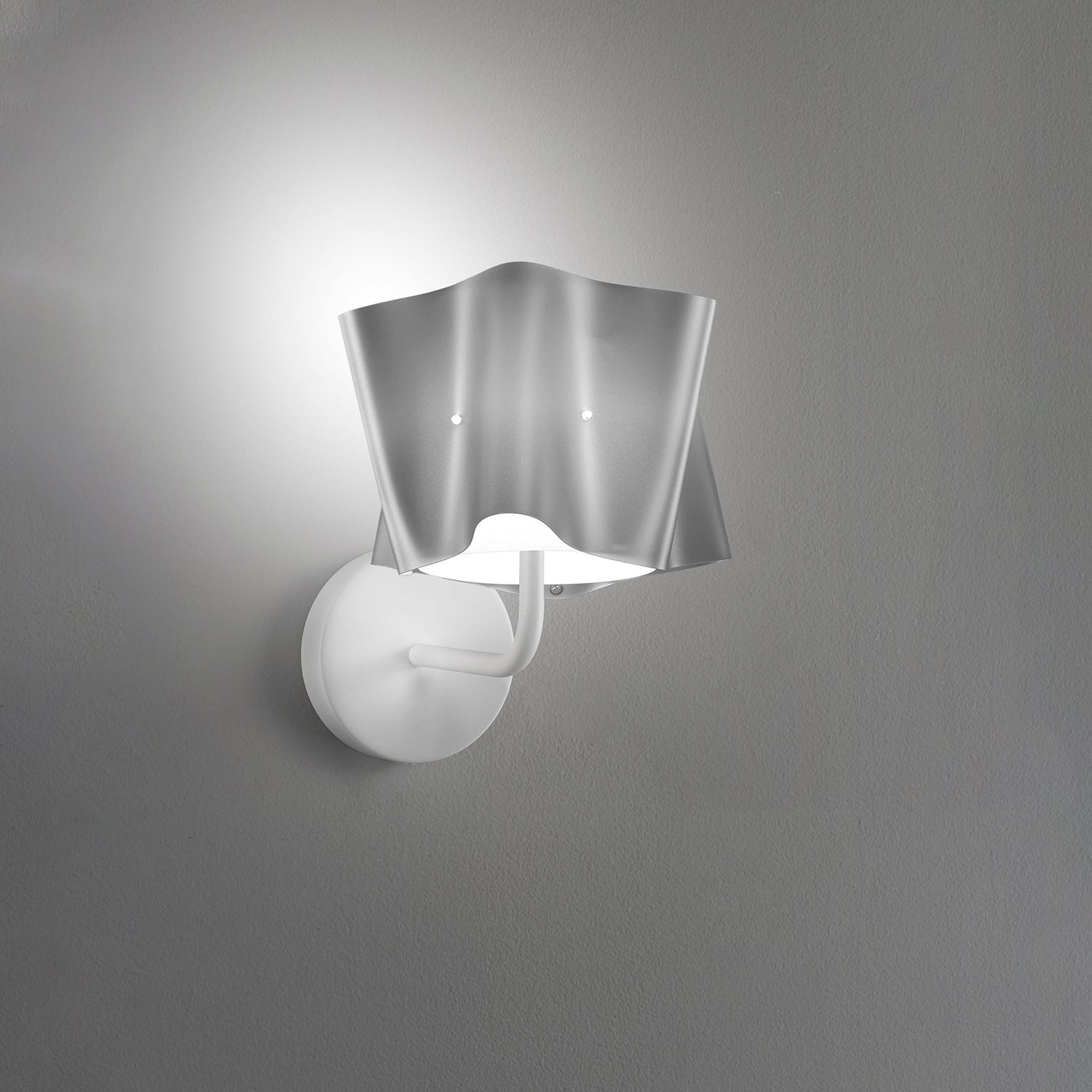 Applique Moderna Folio Polilux ® Argento E Metallo 1 Luce E27