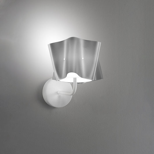 Applique Moderna Folio Polilux ® Argento E Metallo 1 Luce E27