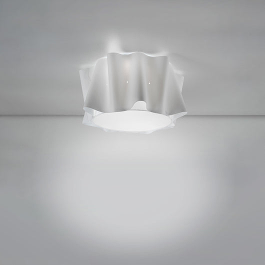 Plafoniera Moderna Folio Polilux ® Bianco 1 Luce E27 D60Cm