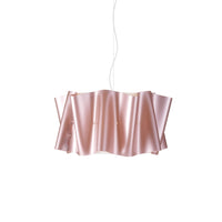 Lampadario Moderno Folio Polilux ® Pink Metal E Metallo Cromo 3 Luci E27