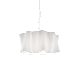 Lampadario Moderno Folio Polilux ® Bianco E Metallo Cromo 5 Luci E27