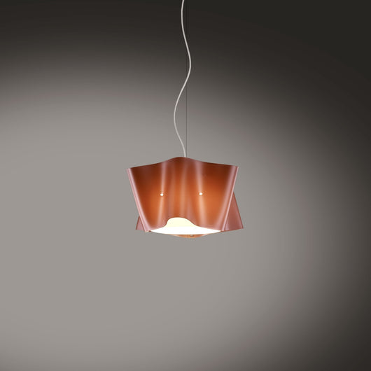 Sospensione Moderna Folio Polilux ® Rame E Metallo Cromo 1 Luce E27