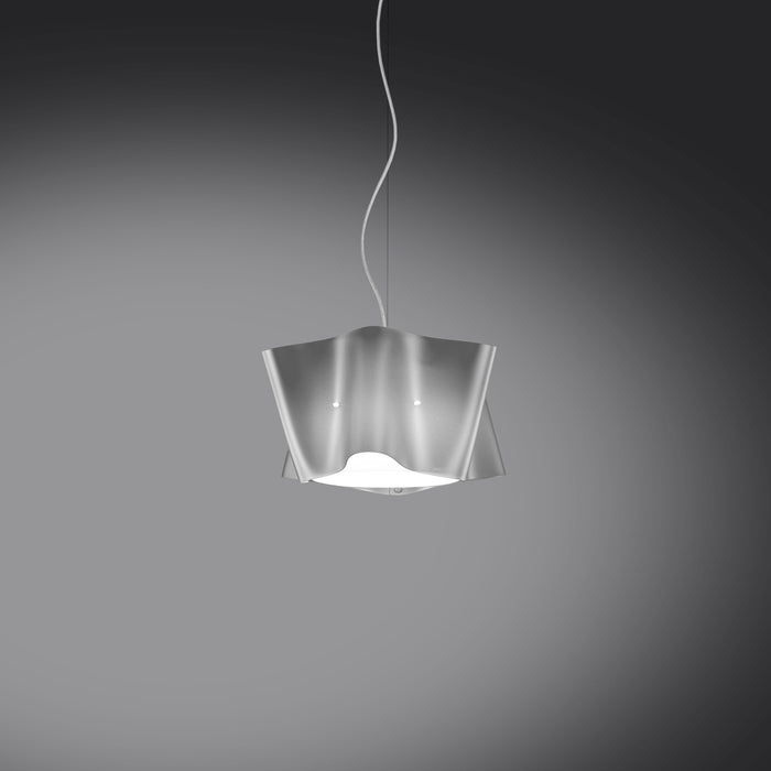 Sospensione Moderna Folio Polilux ® Argento E Metallo Cromo 1 Luce E27