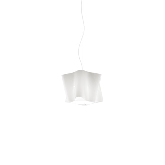 Sospensione Moderna Folio Polilux ® Bianco E Metallo Cromo 1 Luce E27