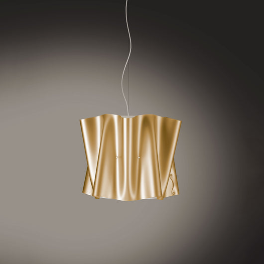 Sospensione Moderna Folio Polilux ® New Gold E Metallo Cromo 1 Luce E27 D40Cm