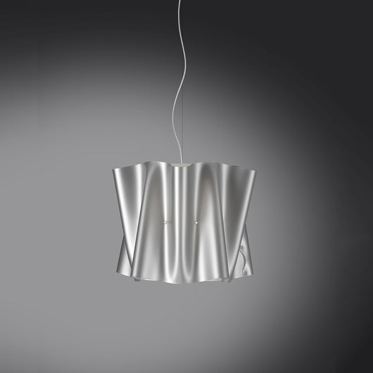 Sospensione Moderna Folio Polilux ® Argento E Metallo Cromo 1 Luce E27 D40Cm