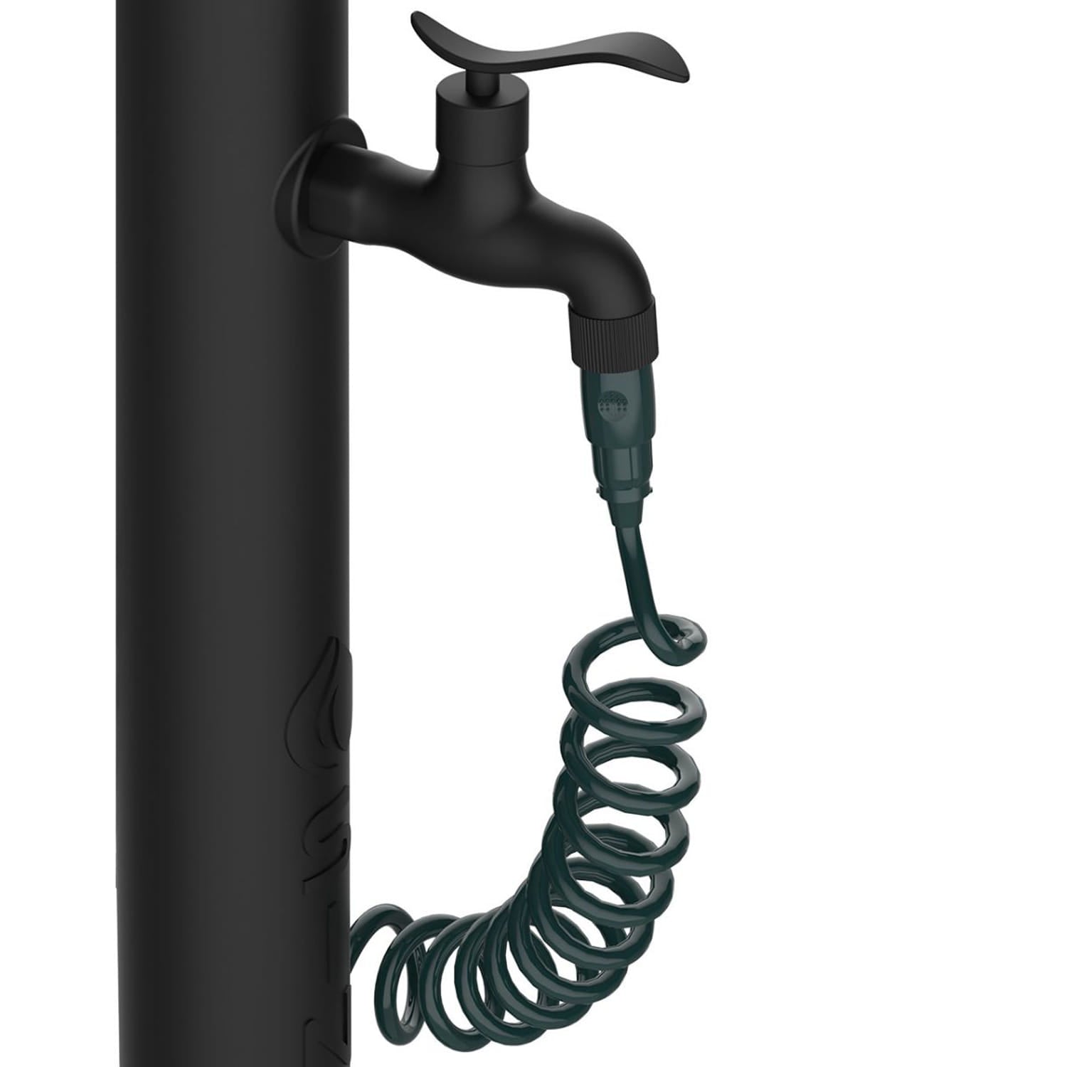 Sined Acqua Pro Fontanella Da Giardino Con Attacco Laterale Acqua Realizzata In Polietilene Nera