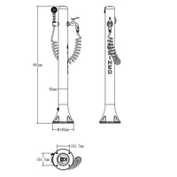 Sined Acqua Pro Fontanella Da Giardino In Polietilene Con Attacco Laterale Facile Montaggio Tortora