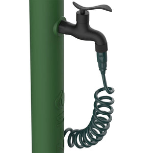 Sined Acqua Pro Fontanella Da Giardino Con Attacco Laterale e Pistola In Polietilene Verde