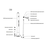Sined Acqua Fontanella Da Giardino Con Attacco Laterale Acqua In Polietilene Rossa