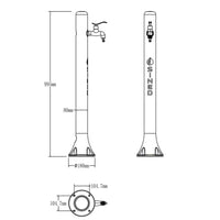 Fontana Da Giardino In Alluminio Resistente Con Attacco Laterale Compatibile Con Raccordi Rapidi Per Tubo Facile Da Montare Ideale Per Esterni Design Durevole e Pratico