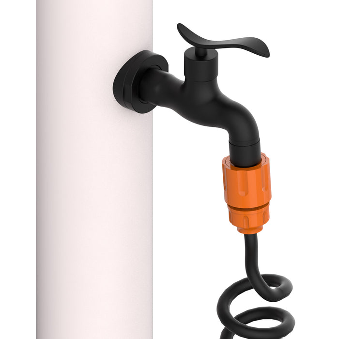 Fontana In Alluminio Resistente Con Attacco Laterale Include Tubo Da 75 m e Pistola a 8 Getti Facile Da Montare Ideale Per Esterni