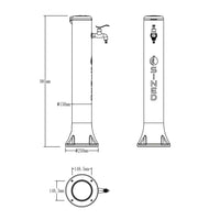 Sined Tritone Fontanella Da Giardino In Hdpe Con Predisposizione Per Attacchi Rapidi Nera Altezza 100 Cm Realizzata In Hdpe