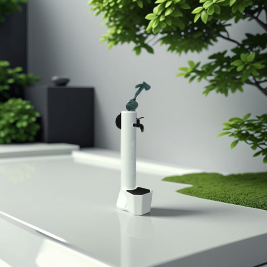 Sined Tritone Pro Fontana Da Giardino Con Secchiello e Tubo Flessibile Con Pistola Bianco Flessibile Interno Doppio Attacco Acqua