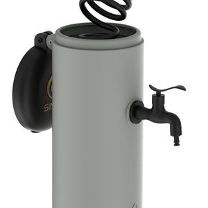 Sined Tritone Pro Fontana In Polietilene Con Doppio Attacco e Cestello Facile Montaggio Tortora Con Tubo Flessibile Lungo 75 m